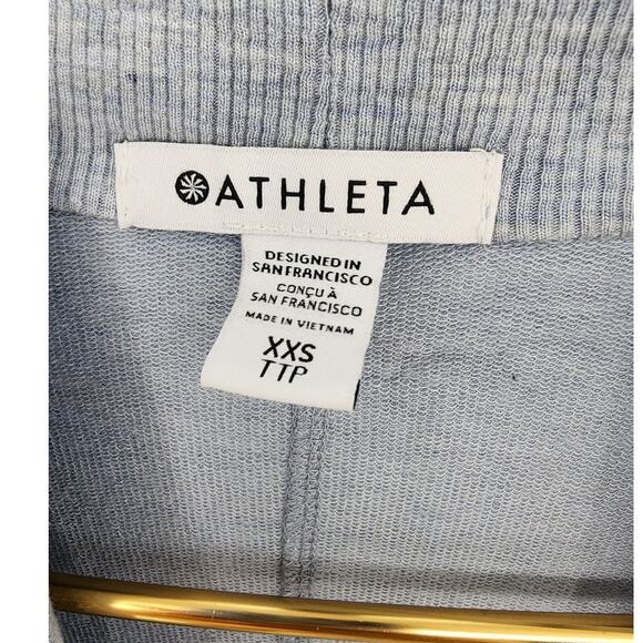Athleta Blue Space Dyed Open Front Modal Cardigan Sweater Size XXS - Picture 6 of 8